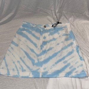 Tie dye Jean Skirt